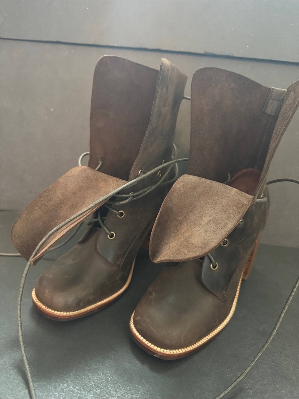Brown Heeled Juneau Jeffrey Campbell Ankle Boots - Picture 17 of 17